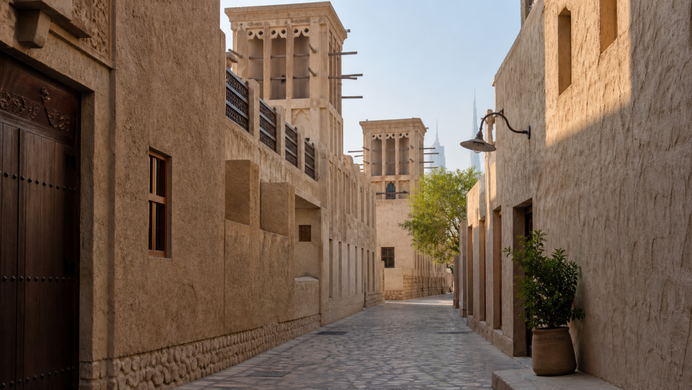 Al Fahidi in Dubai: Wie du Altstadtgefühl und moderne Stadt zusammenbringst
