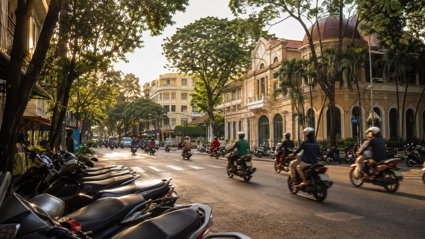Ho-Chi-Minh-Stadt Verkehr: So bleibst du zwischen Rollern und Märkten ruhig