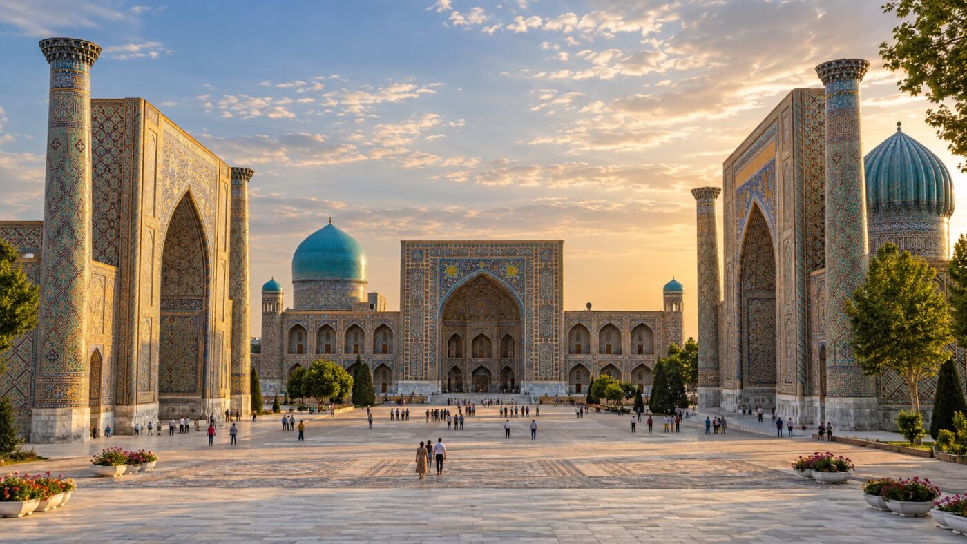 Samarkand Registan und Basar: Usbekistan ohne Monumente-Marathon erleben